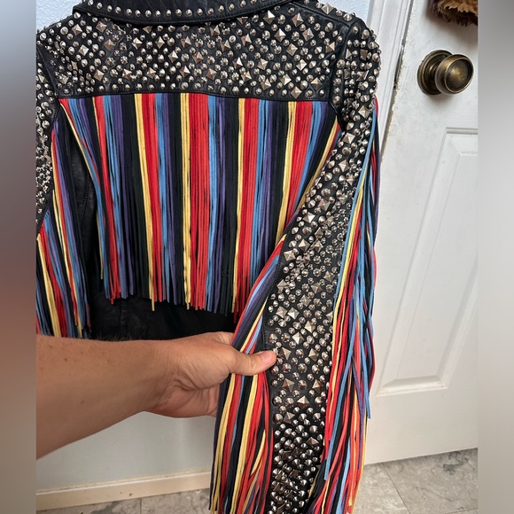 Alice + Olivia Cody studded leather jacket - Picture 11 of 13